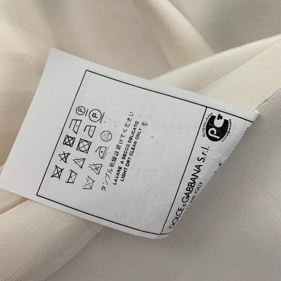 DOLCE & GABBANA Size 42 Silver Beige Wool Silk Vest - Picture 5 of 6